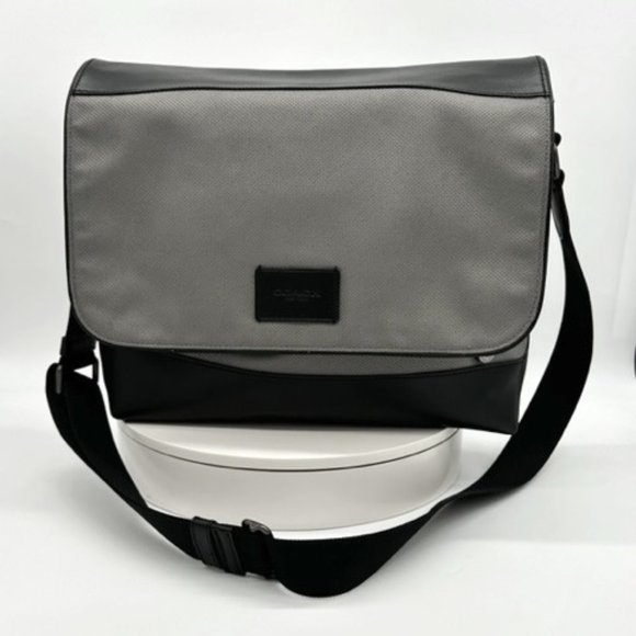 Coach Other - Coach Men's Grey Nylon Leather Messenger Bag F38741